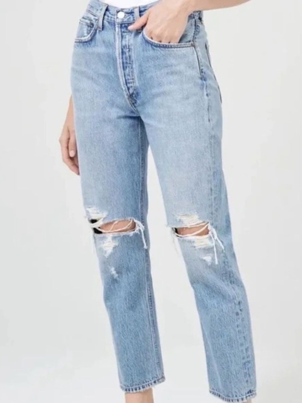 AGOLDE High Rise Riley Straight Leg Crop Jeans Size 23